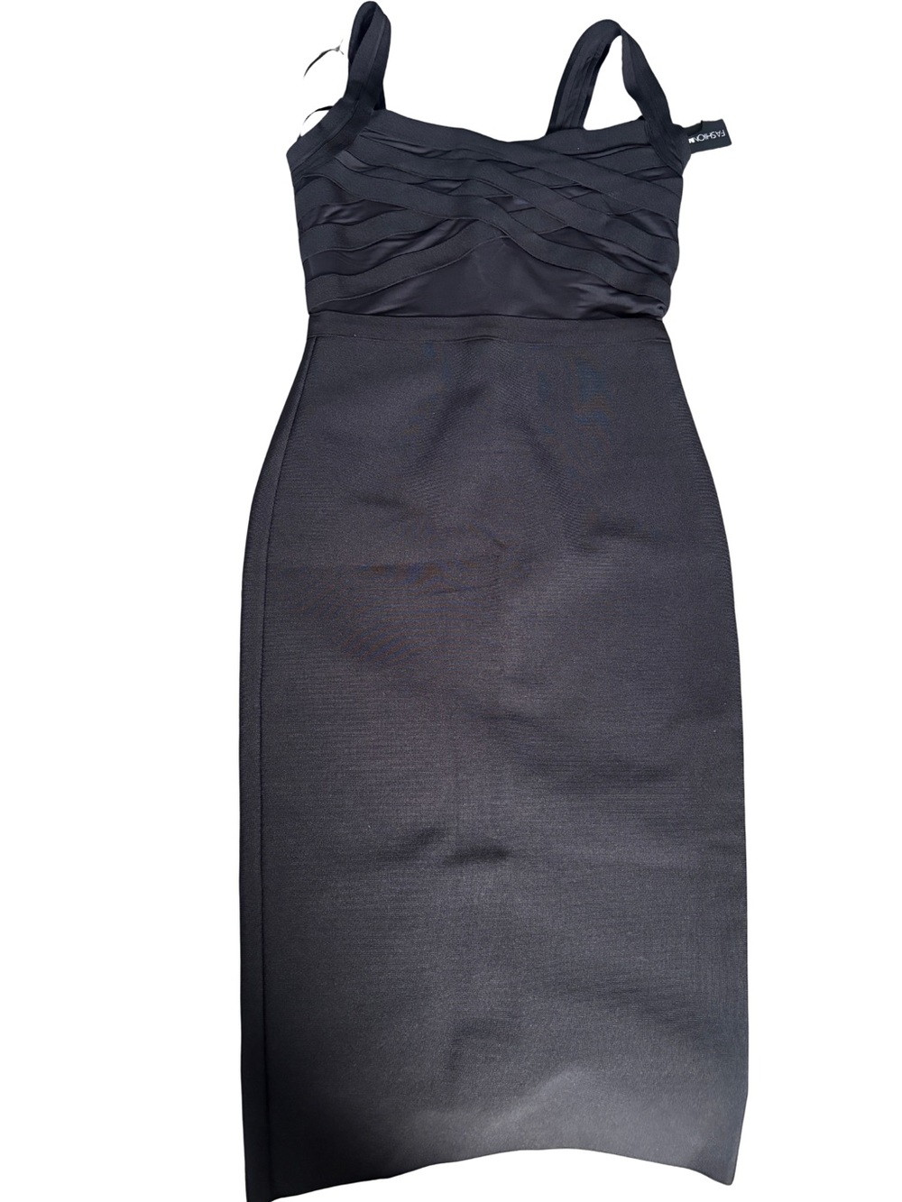 Fashion Nova Black Sleeveless Midi Sheath Dress